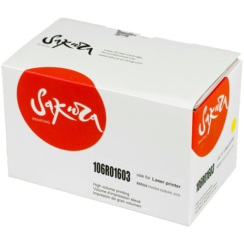 Картридж SAKURA 106R01603 для принтеров Xerox Phaser 6500,Workcenter 6505, желтый Yellow