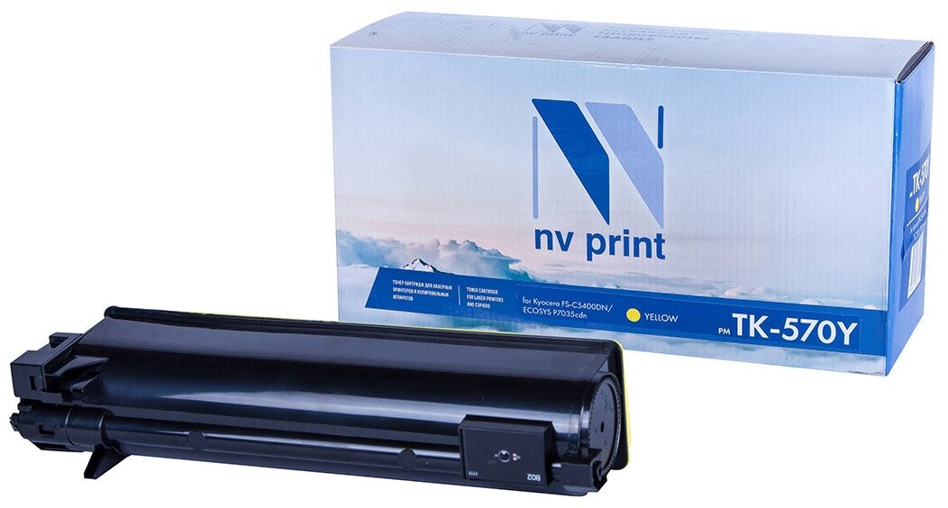 Картридж NV Print TK-570 Yellow для Kyocera, 12000 стр, желтый