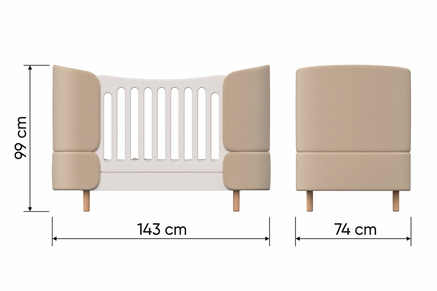 Детская комната с кроваткой Hoff Kidi soft в окружении игрушек и мебели