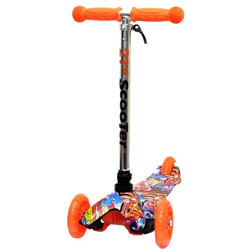 фото Детский 3-колесный самокат 21st scooter mini print, rocket