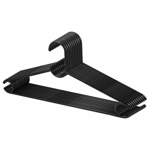 Вешалки для одежды Plast Team JUMBO 10 шт. 410х80х195 мм черные