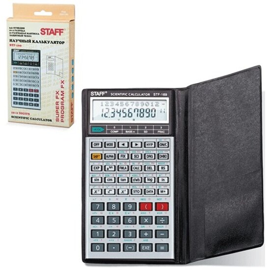 Калькулятор Staff STF-169, 10+2 разряда, инженерный двухстрочный