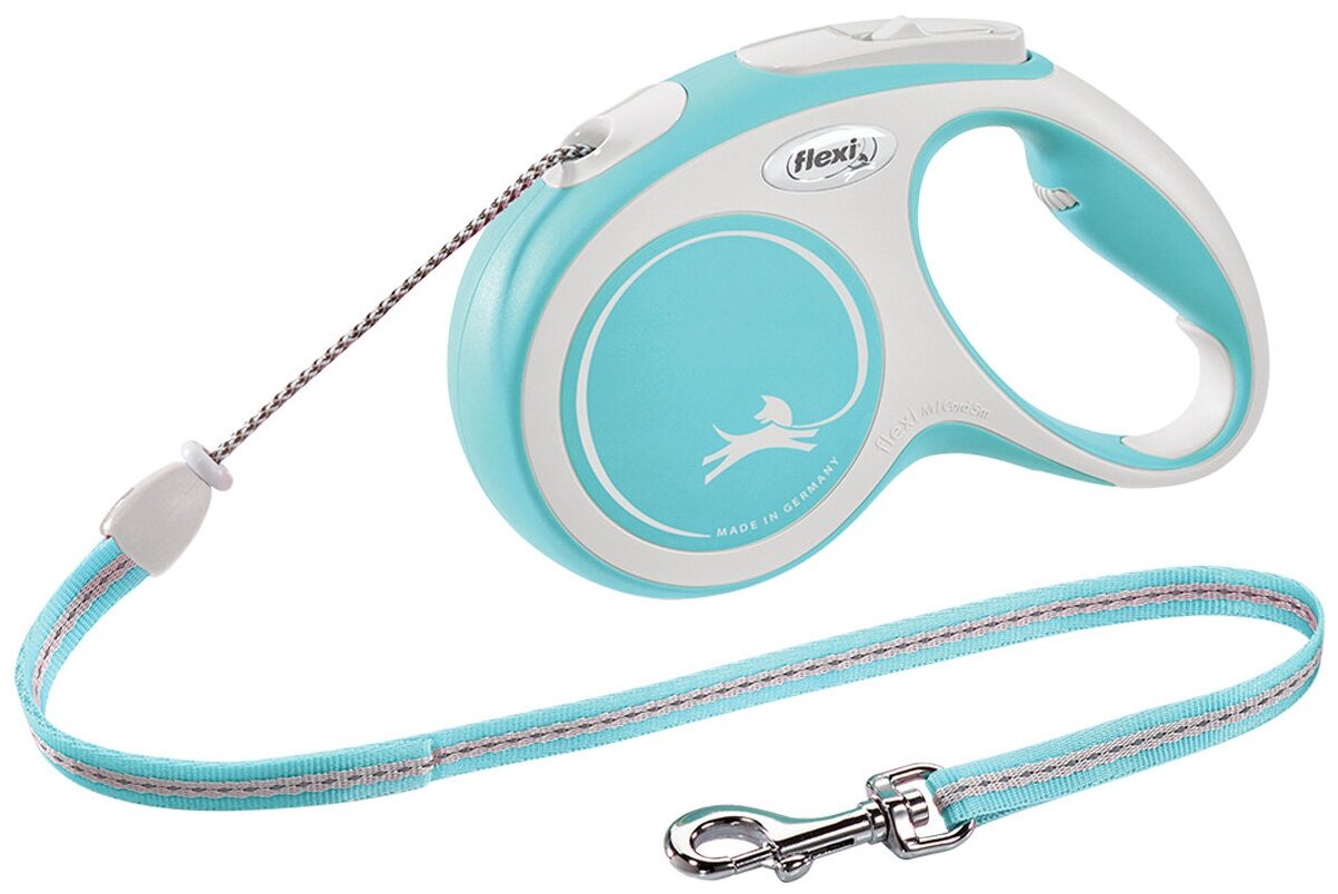 Поводок-рулетка Flexi New Comfort cord S 5m 12kg light blue