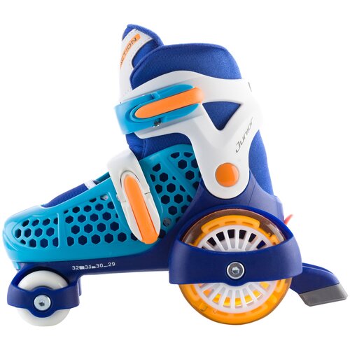 Роликовые коньки REACTION Junior, для мальчиков, размер 25-28, колеса 40мм, ABEC 3, синий/голубой [112939-mq]