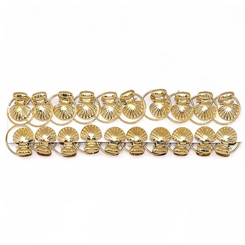 Фурнитура BLITZ зажим металл с кольцом CL-011 20 шт под золото