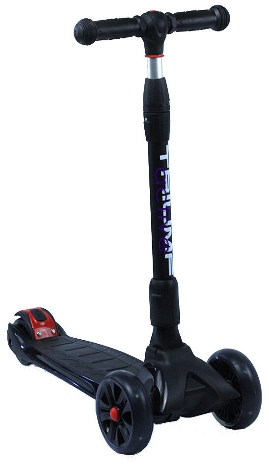Детский 3-х колесный самокат Triumf Active Maxi Pro Flash SKL-L-02, черный