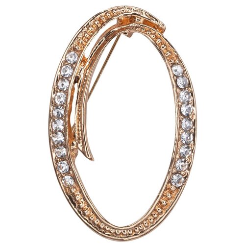 фото Брошь бижутерная буква "о" (замок-булавка, золотистый) 12-56232 otokodesign