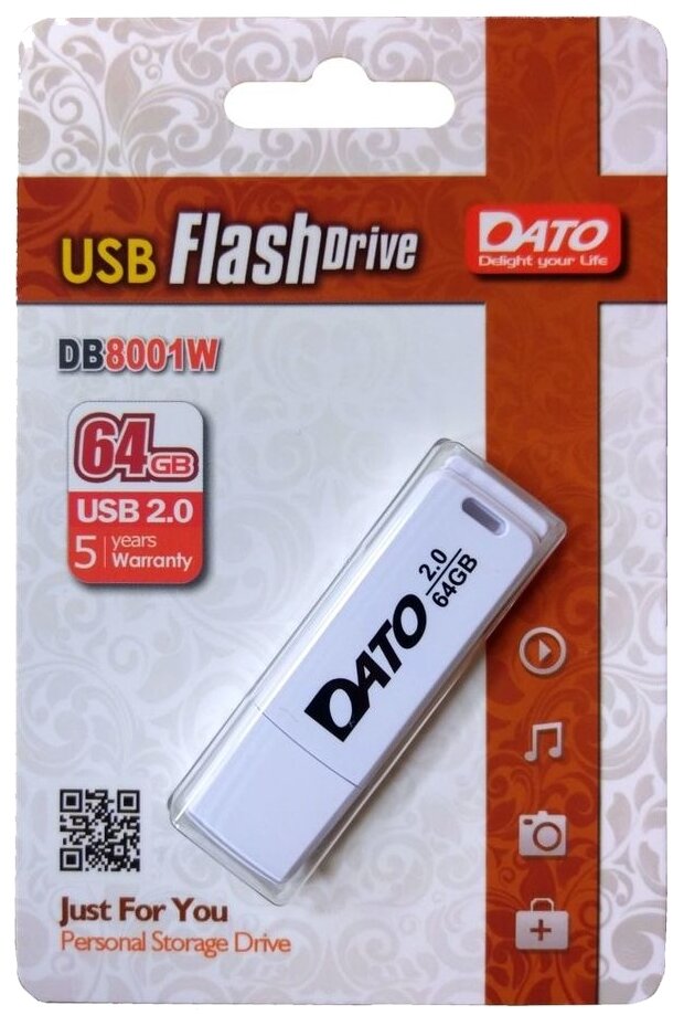 Флешка USB DATO DB8001 8Гб, USB2.0, черный [db8001k-08g] - фото №1