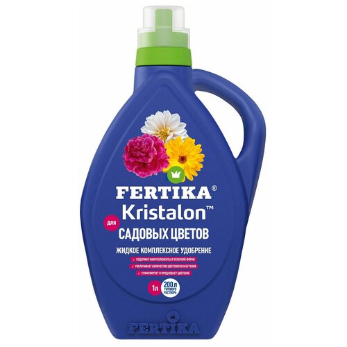 Удобрение FERTIKA Kristalon для садовых цветов, 1 л, 1.2 кг, 1 уп.