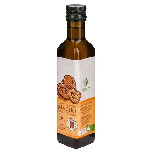 фото О2 натуральные продукты масло грецкого ореха, стеклянная бутылка, 1 л