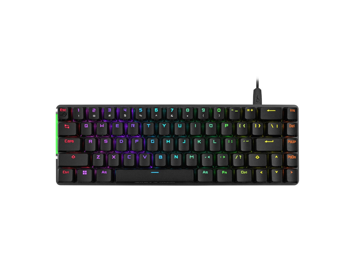 Клавиатура проводная механическая ASUS ROG Falchion Ace (ROG NX Red), USB-C, RGB, Черный, 90MP0346-BKRA00 - фото №1