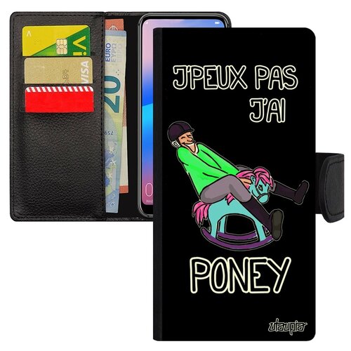 фото Чехол книжка на мобильный galaxy a10, "не могу - у меня пони!" шутка карикатура utaupia