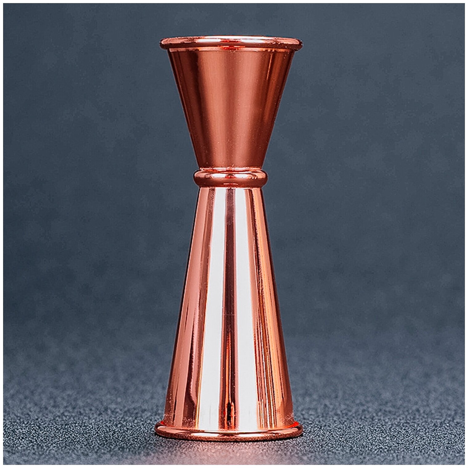 Джиггер, мерный стакан из нержавеющей стали 30/60 мл, цвет розовый золотистый Kitchen Angel KA-JGR1-03 - фотография № 2