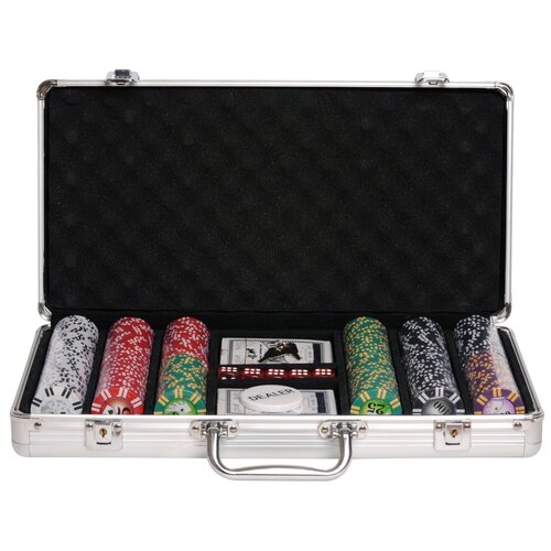 покерный набор на 500 фишек с номиналом Набор для покера для покера Partida Royal Flush, 300 фишек