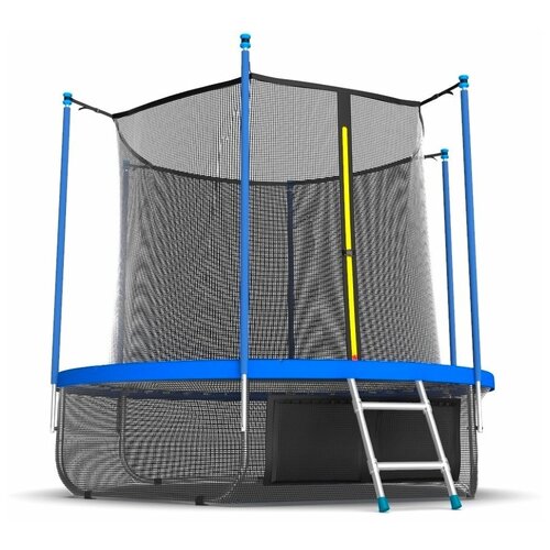 фото Evo jump internal 12ft (sky). батут с внутренней сеткой и лестницей, диаметр 12ft (синий) + нижняя сеть