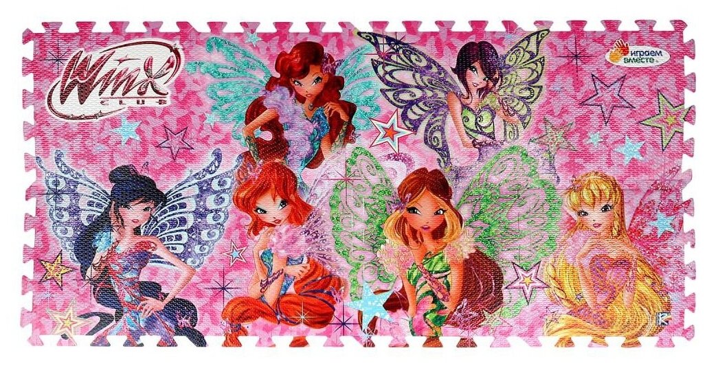 Коврик-пазл Играем вместе Winx (FS-WX), розовый