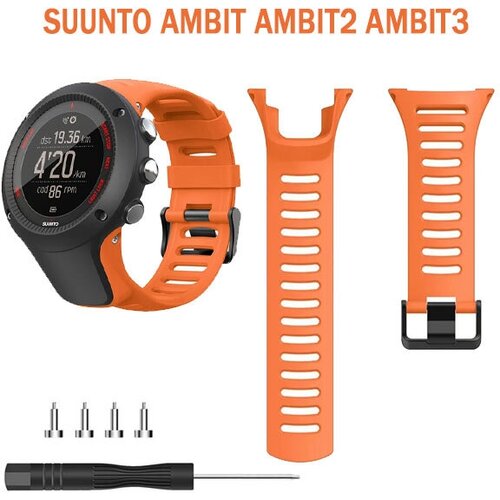 Ремешок для Suunto Ambit , Ambit 2, Ambit 3 браслет силиконовый (оранжевый) зарядный кабель для suunto 3 5 spartan trainer ambit ambit 2 ambit 3 traverse kailash gps track pod прищепка 1 метр