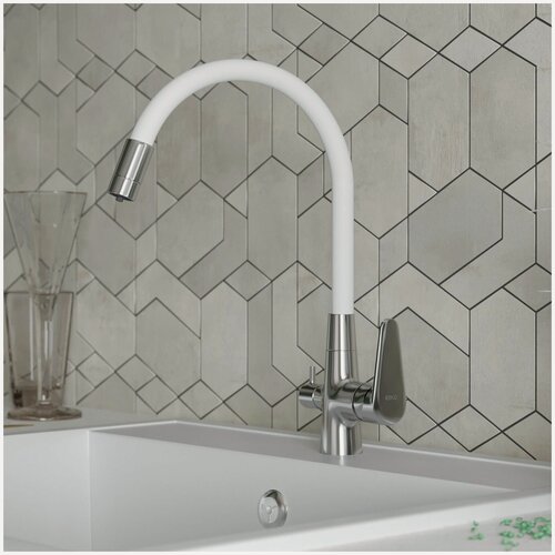 Изображение товара Смеситель для кухни с подключением к питьевой воде белый