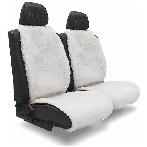 Меховые накидки раздельные универсальные на передние автомобильные сидения, комплект чехлов на передний ряд