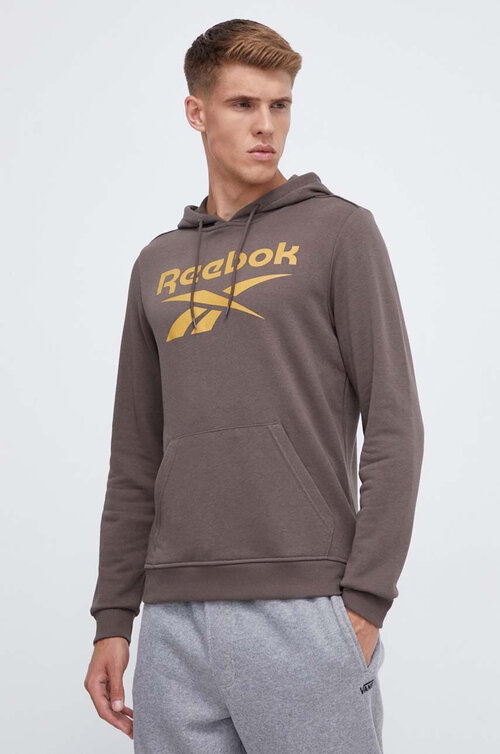 Худи Reebok IDENTITY FRENCH TERRY VECTOR PULLOVER HOODIE, размер M, бежевый