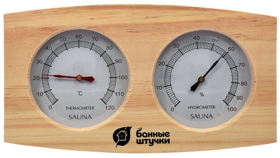 Эн. Экс. Ти. Эм. Aй. Эф. (N. X. T. M. I. F. ) термометр С гигрометром для бани "банная станция" (1/4) "банные штучки" 18024