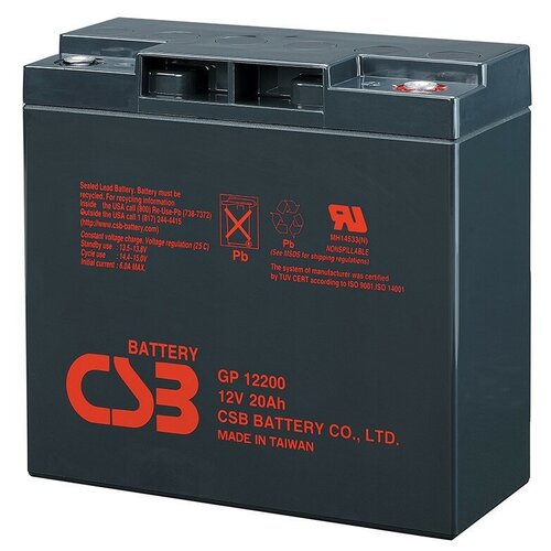 Аккумуляторная батарея CSB GP 12200 12В 20 А·ч аккумуляторная батарея csb gp 12200 12в 20 а·ч