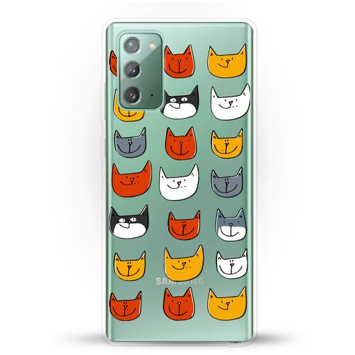фото Силиконовый чехол узор из котов на samsung galaxy note 20 andy & paul