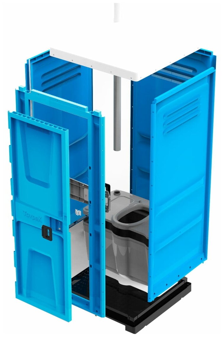 Туалетная кабина ToyPek синяя, разобранная 01 - фотография № 2