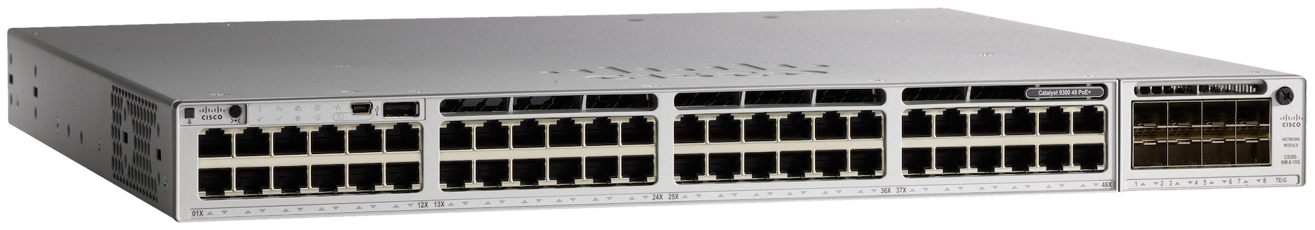 Коммутатор Cisco 9300 C9300L-48T-4X-E /Управляемый Layer 3