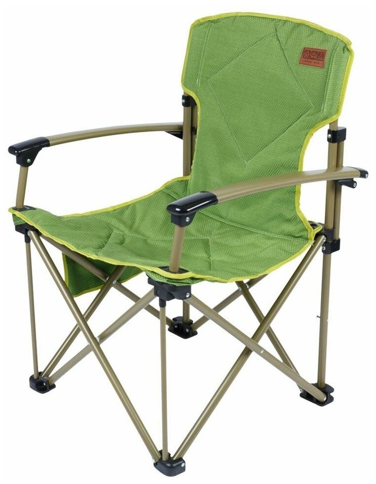 Элитное складное кресло Camping World Dreamer Chair green (чехол, боковой карман, мягкое сиденье и спинка, вес 4.8кг, цвет-зеленый)