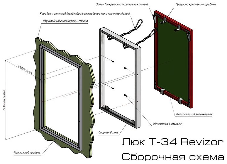 Люк ревизионный съемный под плитку Т34 20х30 см скрытый нажимной алюминиевый сантехнический - фотография № 13