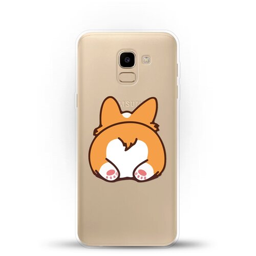 фото Силиконовый чехол корги лежит на samsung galaxy j6 (2018) andy & paul