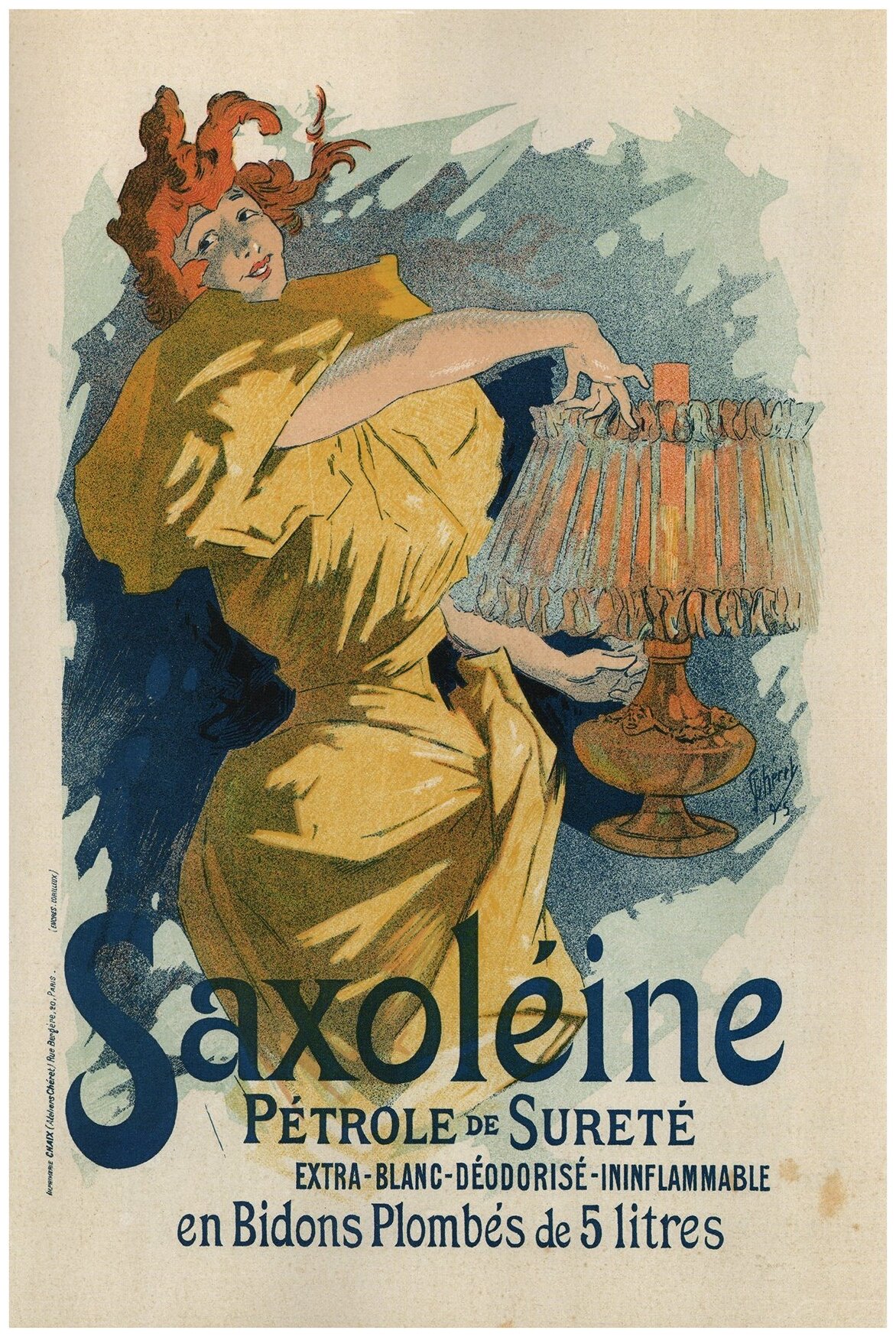 Постер / Плакат / Картина Рекламный плакат - Масло Saxoleine 40х50 см в подарочном тубусе