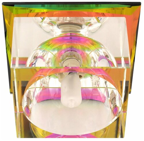 Светильник De Fran FT 9256 r, серебро / радуга, G9, 40 Вт, цвет арматуры: серебристый, цвет плафона: разноцветный