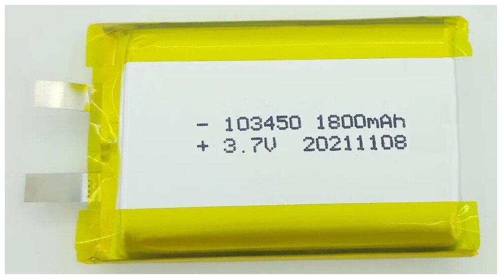 Аккумулятор 3.7V Li-Pol 1800mAh размер 10*34*50мм