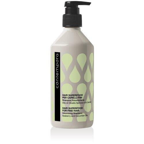 Купить Barex шампунь Contempora Fine Hair Volumizing Shampoo для придания объема с маслом облепихи и огуречным маслом, 500 мл