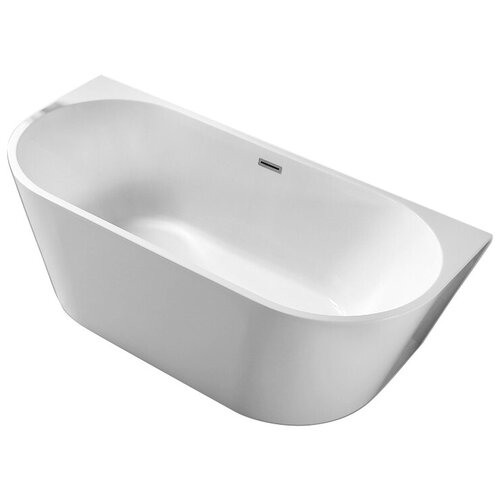 Ванна отдельностоящая Abber AB9216-1.5, акрил, глянцевое покрытие, белый акриловая ванна abber 170х80 черная ab9216 1 7mb