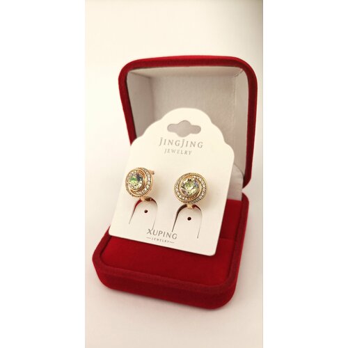 Серьги конго XUPING JEWELRY зеленый 958₽