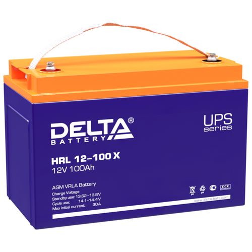 Аккумуляторная батарея DELTA Battery HRL 12-100 X 12В 100 А·ч аккумуляторная батарея delta battery hrl 12 12 x 12в 12 а·ч