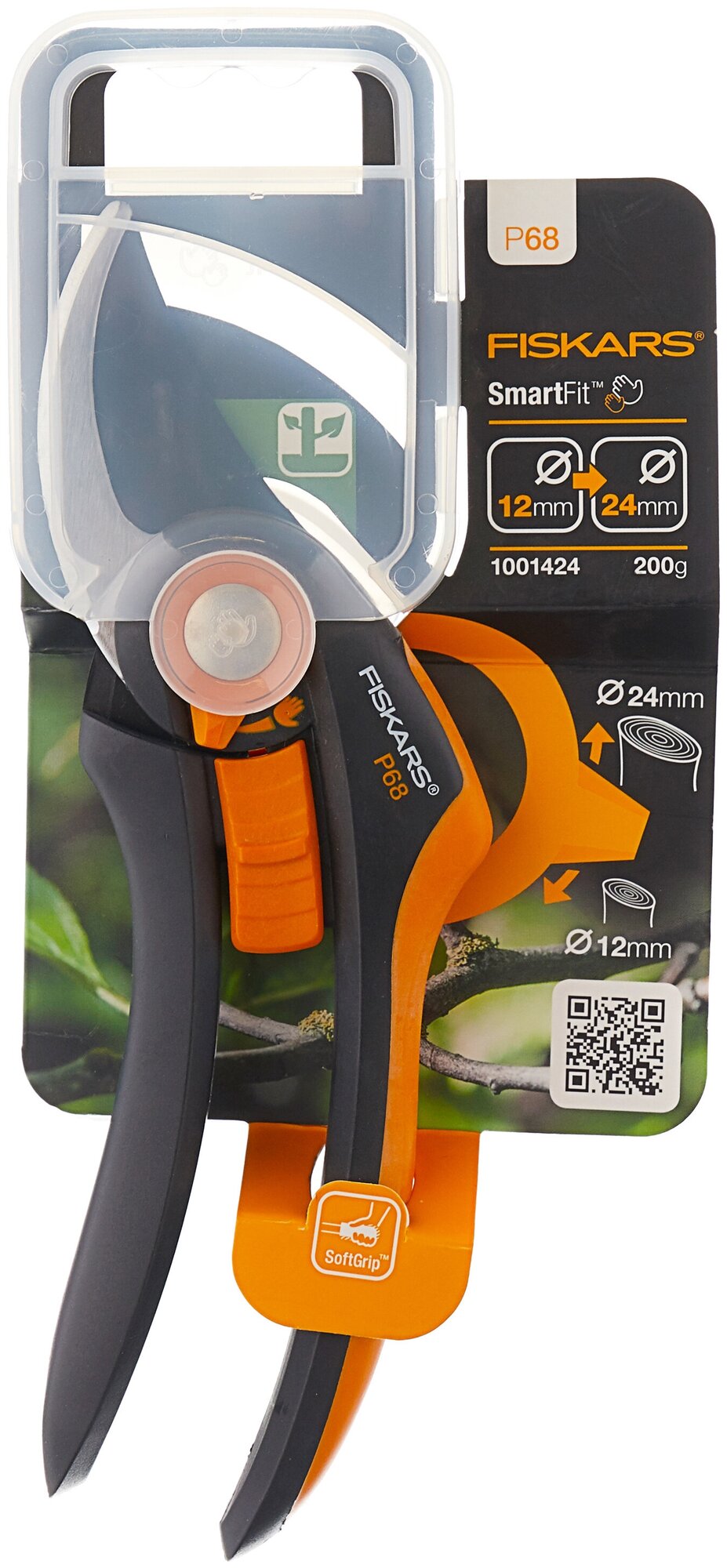 Секатор FISKARS SmartFit P68 1001424 черный - фотография № 3