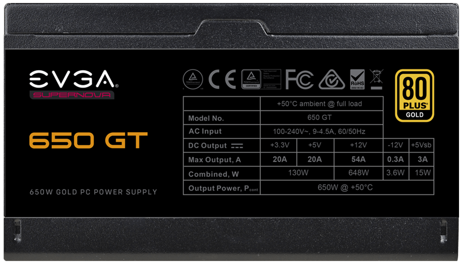Блок питания 650W EVGA SuperNOVA GT (220-GT-0650-Y2)