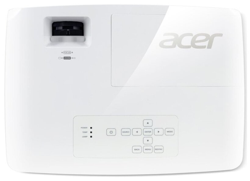 Проектор ACER P1260BTi (DLP, XGA 1024x768, 4000Lm, 20000:1, +2xНDMI, 120Hz, 2xUSB, Wi-Fi, 1x2W speaker, 3D Ready, lamp 1