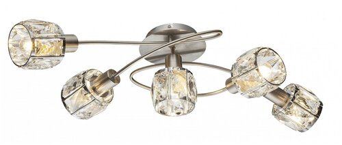 Люстра Globo Lighting Kris 54356-5, E14, 200 Вт, кол-во ламп: 5 шт., цвет: никель