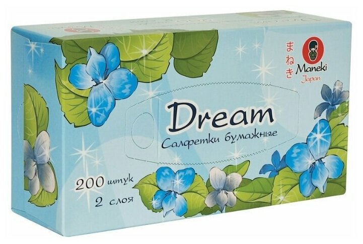 Салфетки Maneki Dream (FT135), 200 шт., 3 пачки - фотография № 4