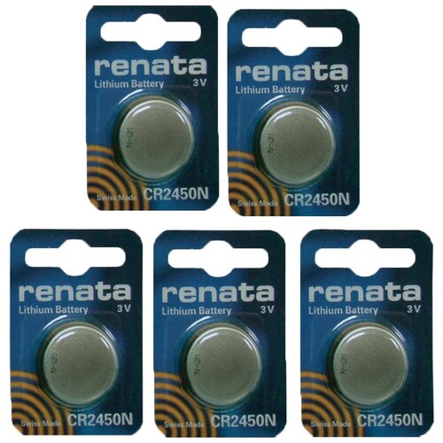 Батарейка Renata CR2450N, 5 уп., в упаковке: 1 шт.