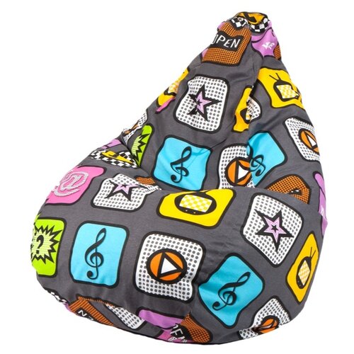 фото Пуффбери кресло-мешок груша жаккард xl плей жаккард