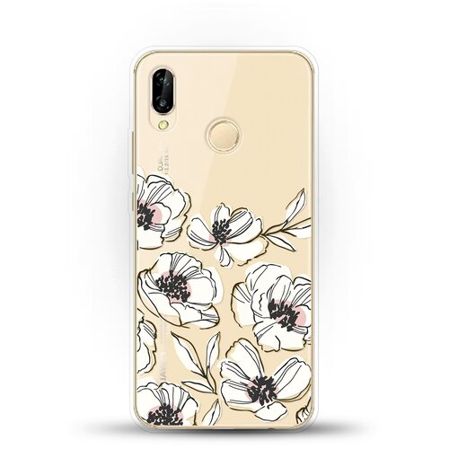 фото Силиконовый чехол цветы на huawei nova 3e andy & paul