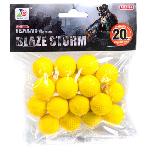Игрушка Набор шариков ZeCong Toys Blaze Storm (ZC05), 15 см, желтый 18 круглых охотничьих мешков для патронов военные армейские тактические мягкие мешки 12 калибров 12ga кармашек для патронов держатель картри