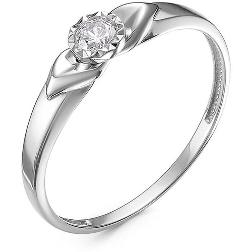 фото Кольцо diamant online, белое золото, 585 проба, фианит, размер 16.5