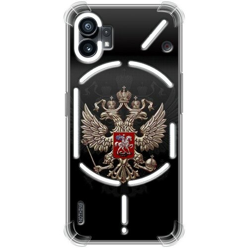 Дизайнерский силиконовый с усиленными углами чехол для Насинг Фон 1 / Nothing Phone (1) Герб России